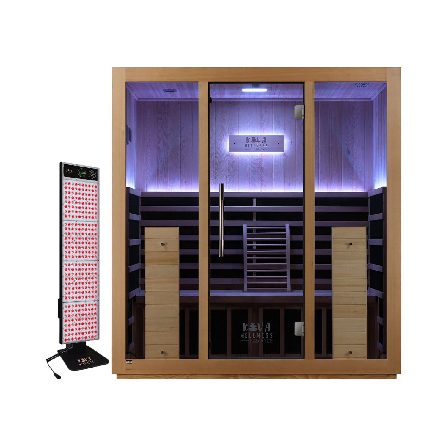 Radiance 4 Person Full Spectrum Infrared Sauna with Portable Red Light Therapy