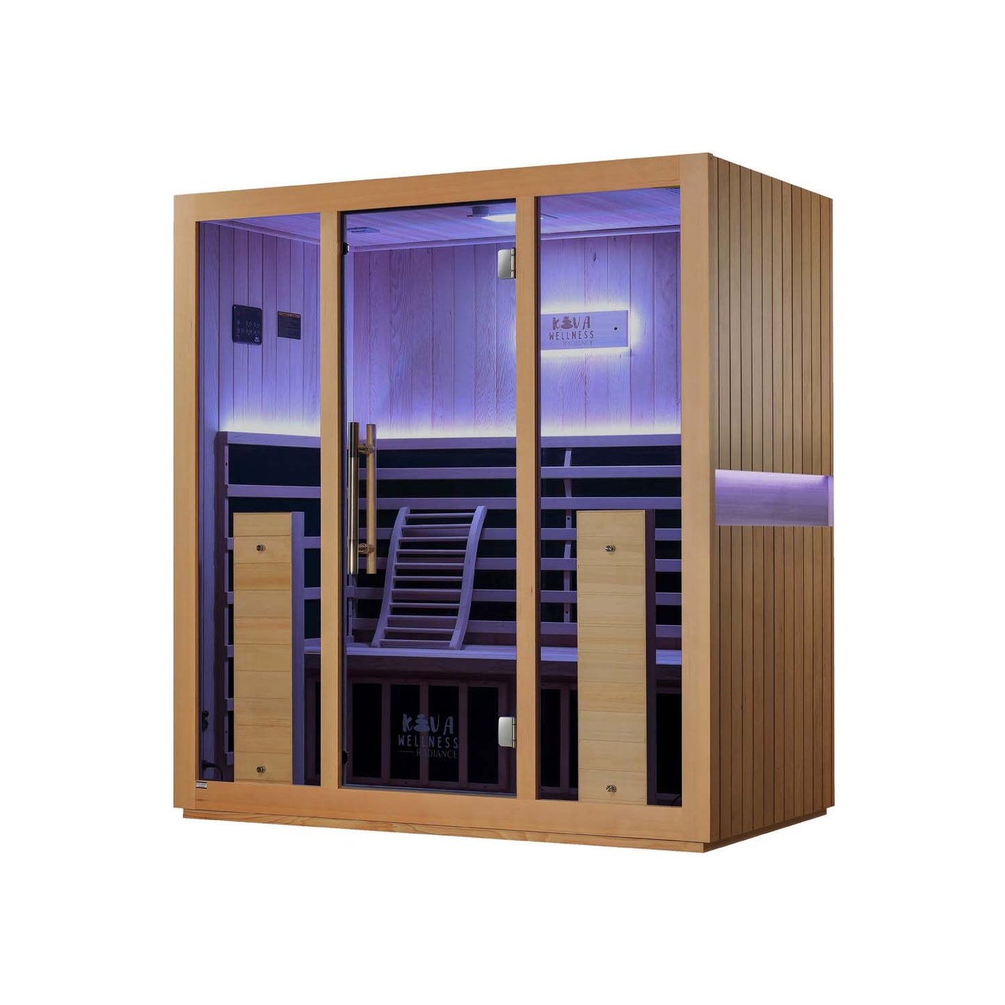 Radiance 4 Person Full Spectrum Infrared Sauna with Portable Red Light Therapy