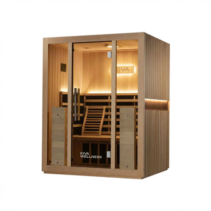 ‍Kiva Radiance™ Pro 3 Person Full Spectrum Infrared Sauna – Smart WiFi Control