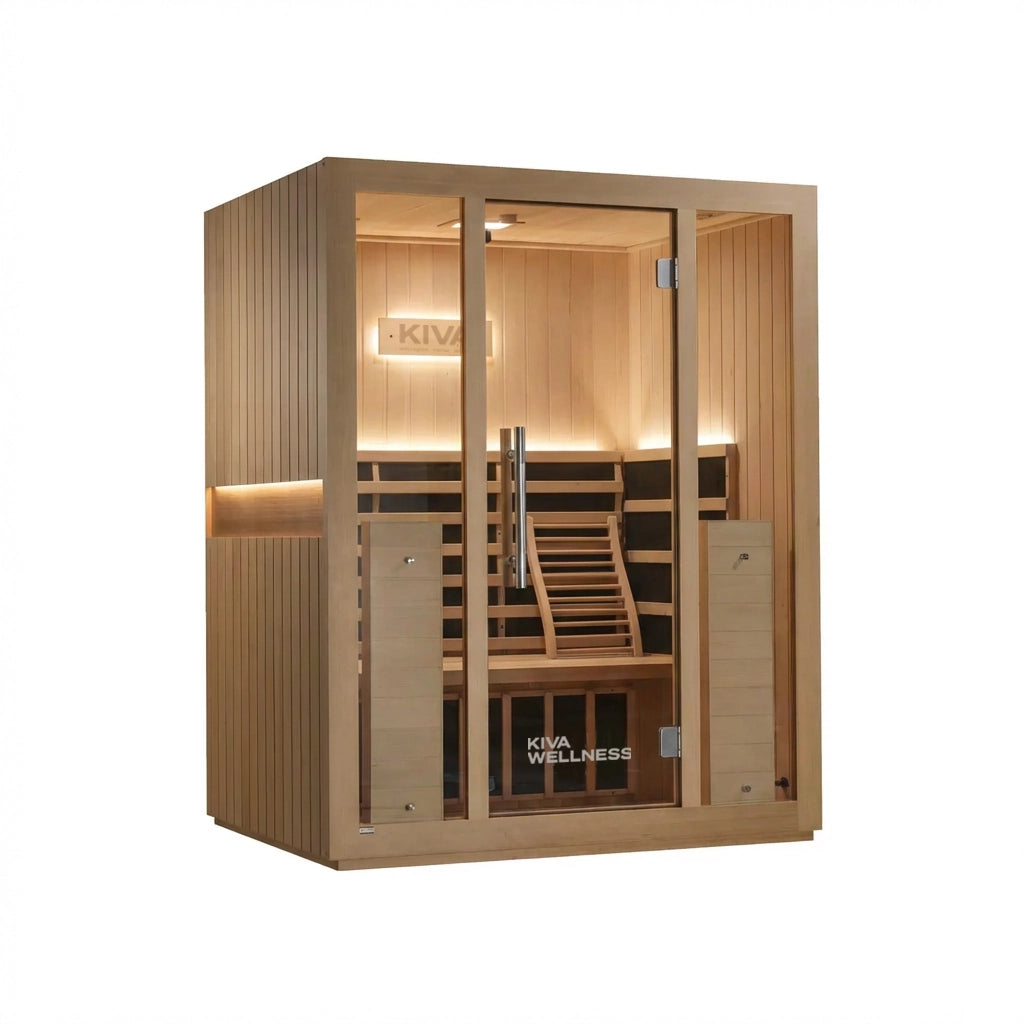 ‍Kiva Radiance™ Pro 3 Person Full Spectrum Infrared Sauna – Smart WiFi Control