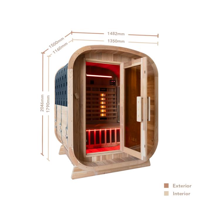 Retreat 2-3 Person Outdoor Full Spectrum Infrared Sauna