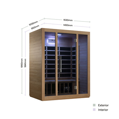 Rise Far Infrared Sauna 3 Person