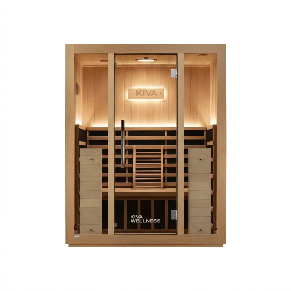 ‍Kiva Radiance™ Pro 3 Person Full Spectrum Infrared Sauna – Smart WiFi Control