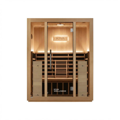 ‍Kiva Radiance™ Pro 3 Person Full Spectrum Infrared Sauna – Smart WiFi Control