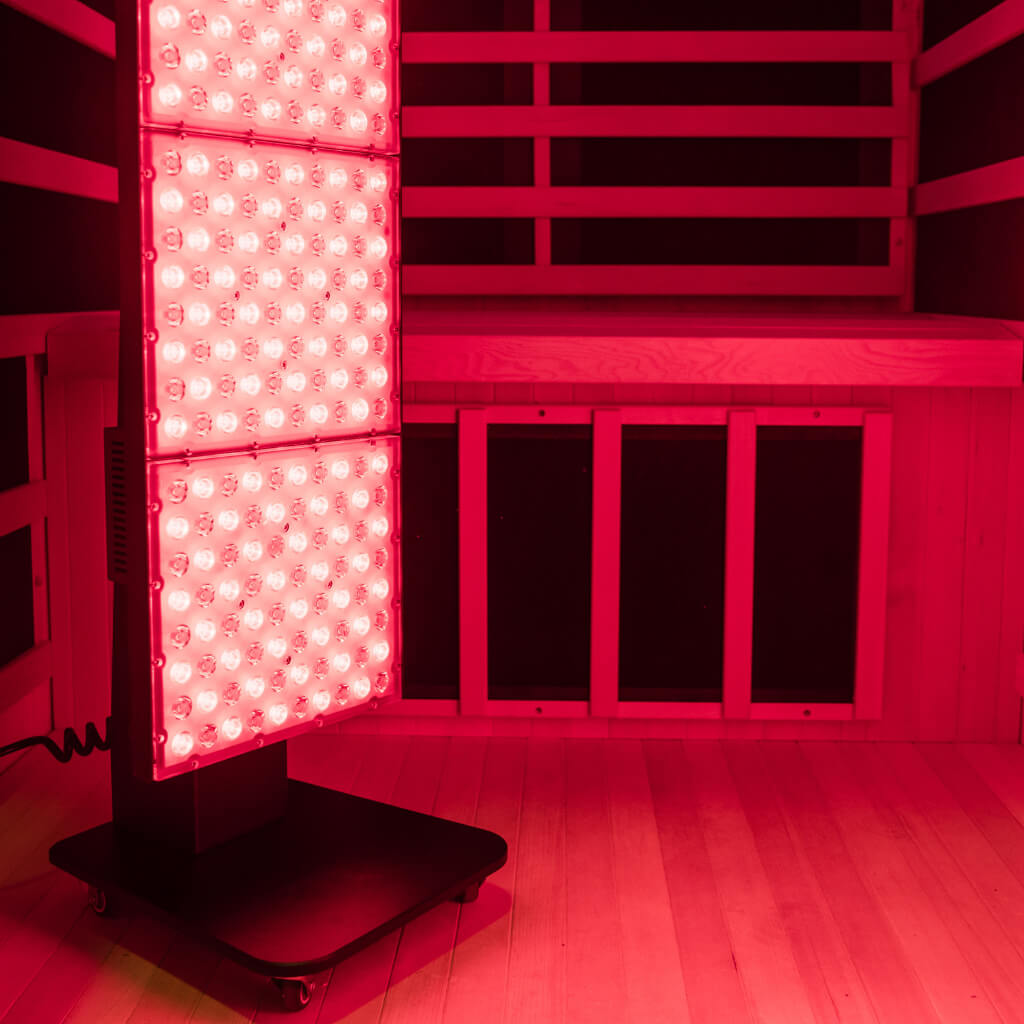 Radiance 3 Person Full Spectrum Infrared Sauna with Portable Red Light Therapy