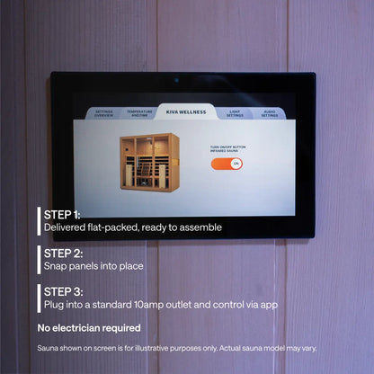 ‍Kiva Radiance™ Pro 2 Person Full Spectrum Infrared Sauna – Smart WiFi Control